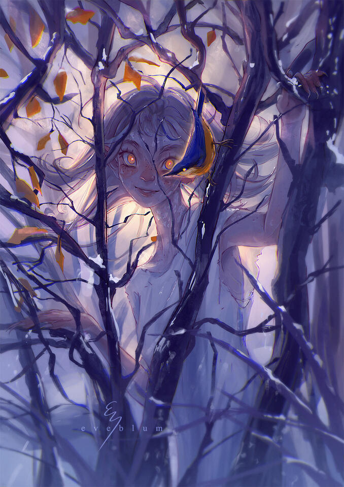 "Meeting in a winter's sun"