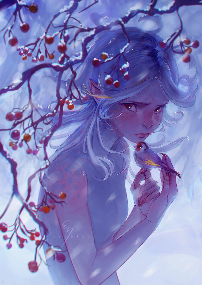 "Nest concealed in snow"